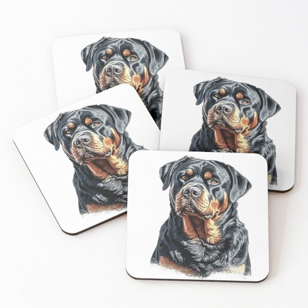 Artikelvorschau, Life-Like Rottweiler Portrait - Realistic Doggo Image for Lover and Owner entworfen und verkauft von DooodleGod.