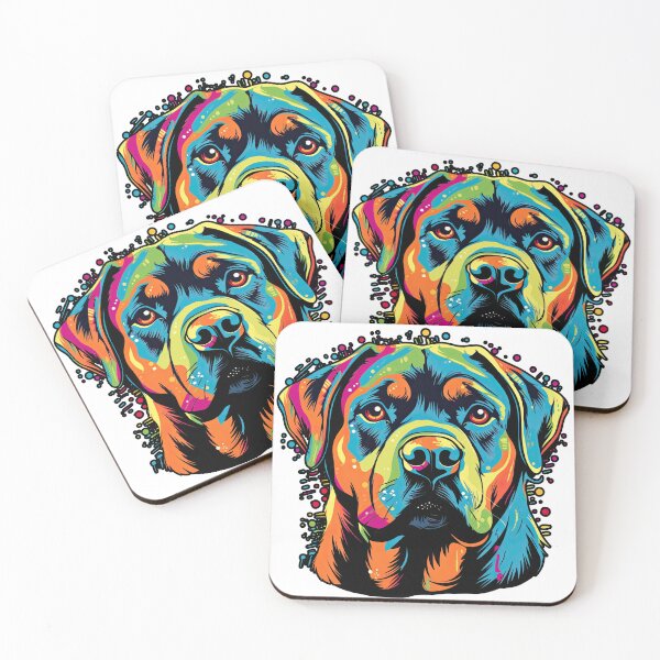 Item preview, Rottie Pop: Dynamic Pop-masterpiece Rottweiler artwork for Canine Lovers - cute, striking, & Urban Décor, Featuring The King of Canines designed and sold by DooodleGod.