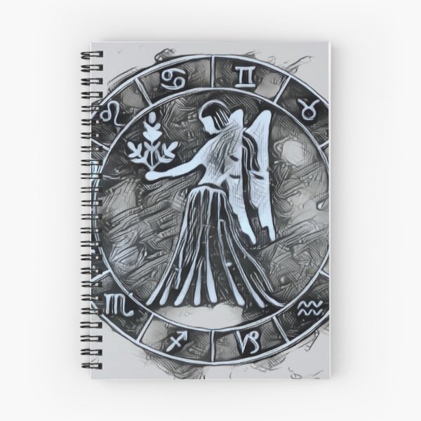 Item preview, Astrological Virgo clock in silver grey designed and sold by CCdesigners.