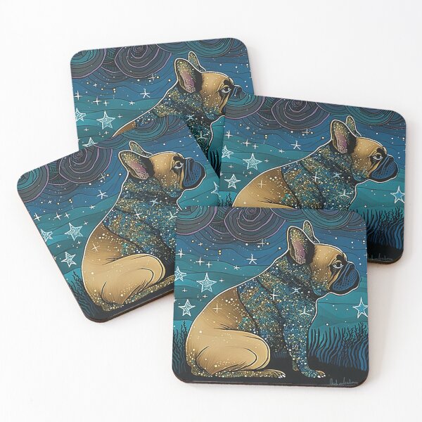 Item preview, starry Fawn frenchie, starry night french bulldog, classic french bulldog art designed and sold by livelovewoof.
