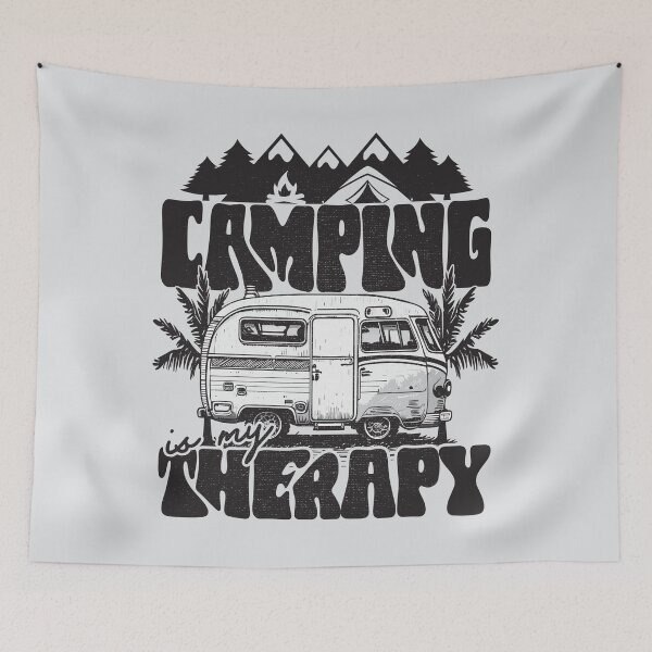 Item preview, Camping is my therapy - funny sayings designed and sold by VichallanStudio.