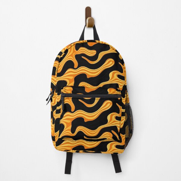 Item preview, Orange yellow and black wave pattern designed and sold by lilolighthouse.