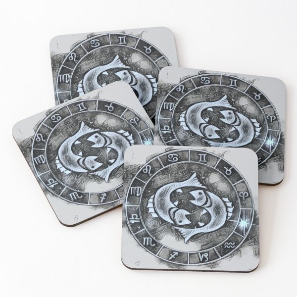 Item preview, Astrological Pisces in silver grey designed and sold by CCdesigners.