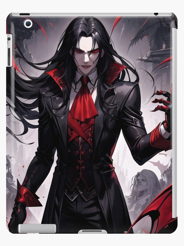  Funda y vinilo para iPad «Sombras eternas  Desata el poder oscuro de un vampiro de anime inspirado en Alucard» de FcoChemistry