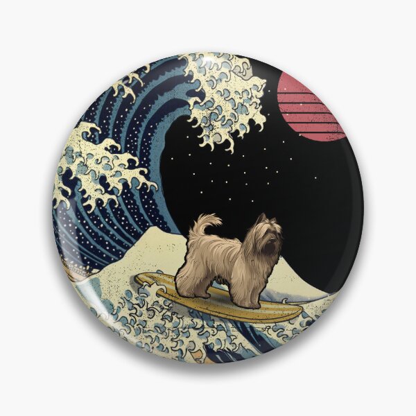 Item preview, Skye Terrier Kanagawa Japanese Surfing Wave designed and sold by rafaeltto.