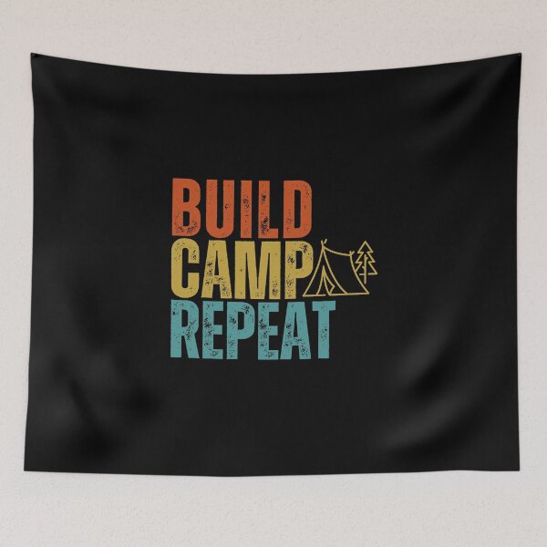 Item preview, Camping Shirt - Build Camp Repeat designed and sold by TheBeesForYou.