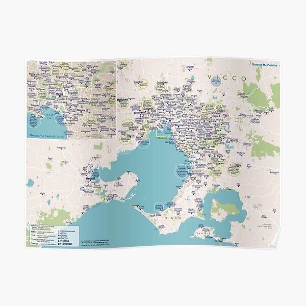 Melbourne Slang Map Poster