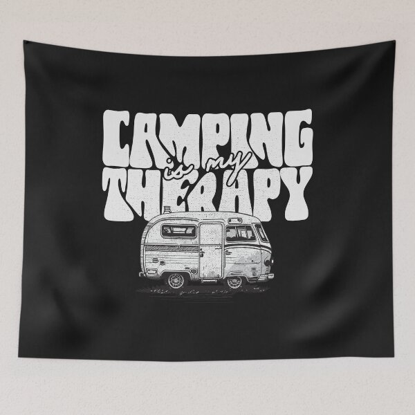 Item preview, Camping is my therapy - funny sayings designed and sold by VichallanStudio.