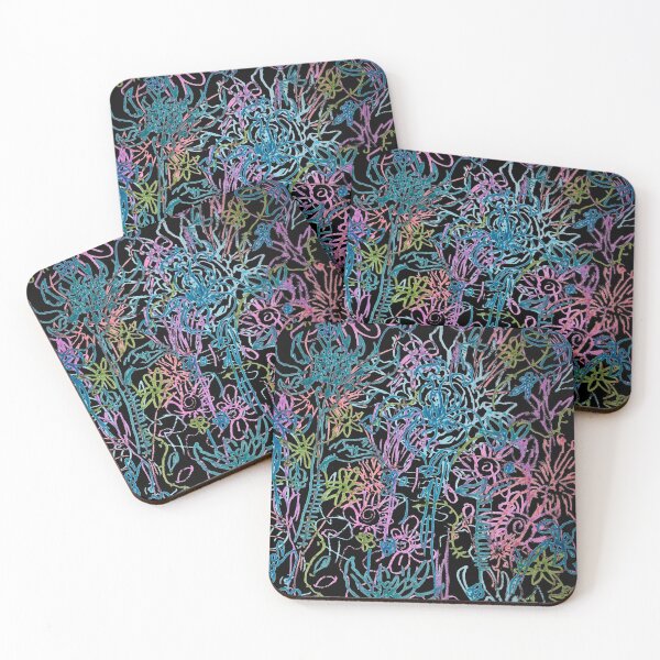 Item preview, Overlapping Wildflowers (Black Background) designed and sold by HeartonSleeves.