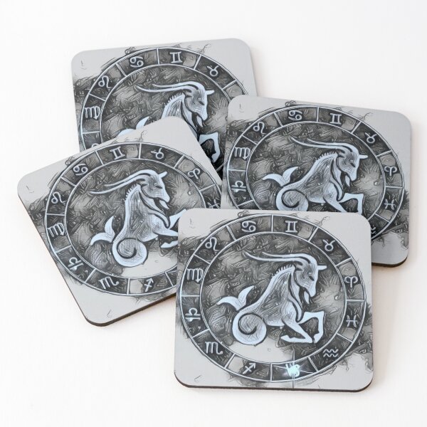 Item preview, Astrological Capricorn in silver grey designed and sold by CCdesigners.