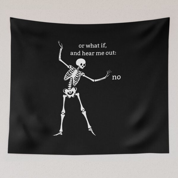 Item preview, Sassy Skeleton "How about no" Funny Saying designed and sold by sassyskeleton.