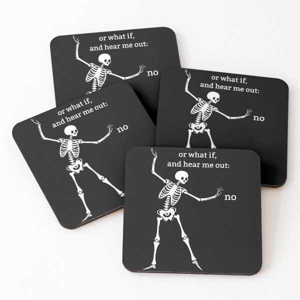 Item preview, Sassy Skeleton "How about no" Funny Saying designed and sold by sassyskeleton.