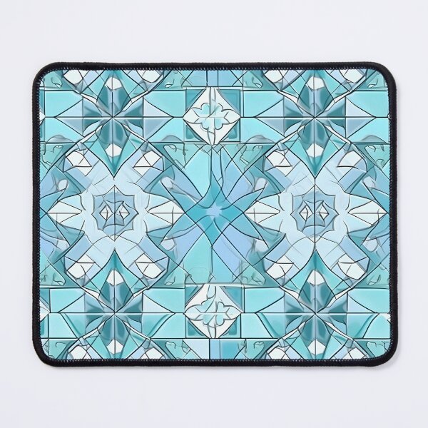 Item preview, Mosaic Reflections in Pastel Blue and Cyan designed and sold by Hashola Designs.