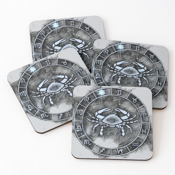 Item preview, Astrological Cancer in silver grey designed and sold by CCdesigners.