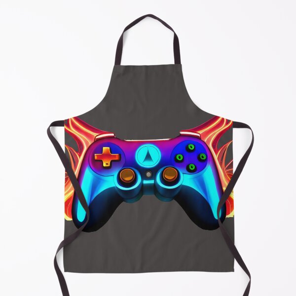 Item preview, Abstract Flaming Neon Gaming Controller designed and sold by OutOfTheBoxArt1.
