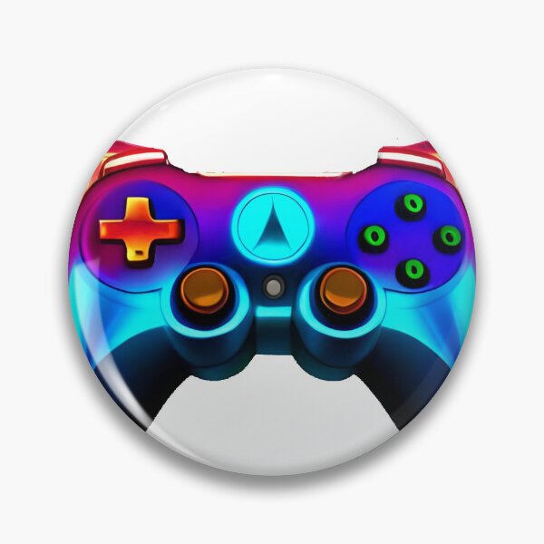 Item preview, Abstract Flaming Neon Gaming Controller designed and sold by OutOfTheBoxArt1.