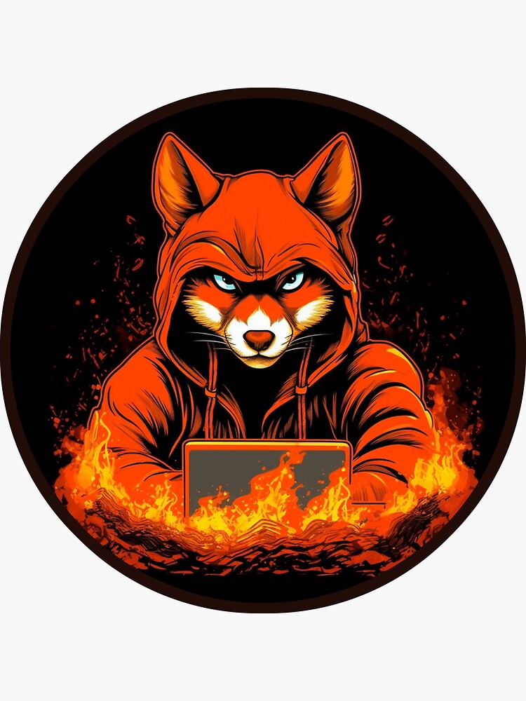 Fire Fox Hacker Sticker for Sale by StableReflect