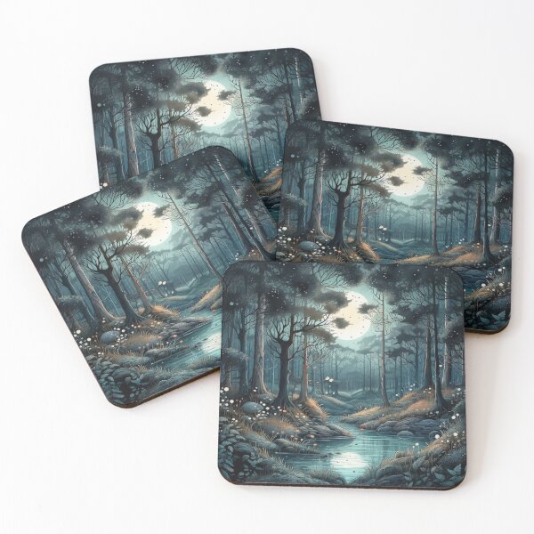 Item preview, moonlight, moonlight forest,moonlight and magic designed and sold by FabrikPrint.