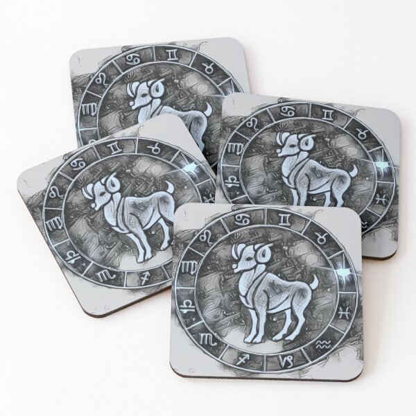Item preview, Astrological Aries in silver grey designed and sold by CCdesigners.