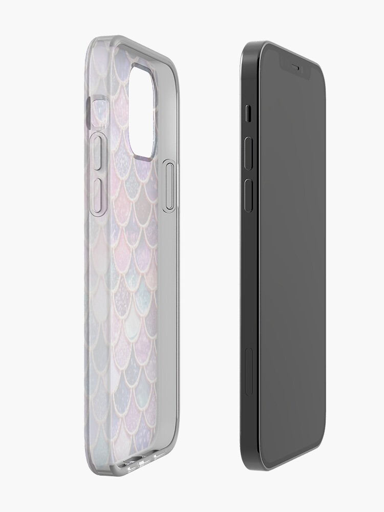 Alternate view of Pink Sparkle Faux Glitter Mermaid Scales iPhone Case & Cover