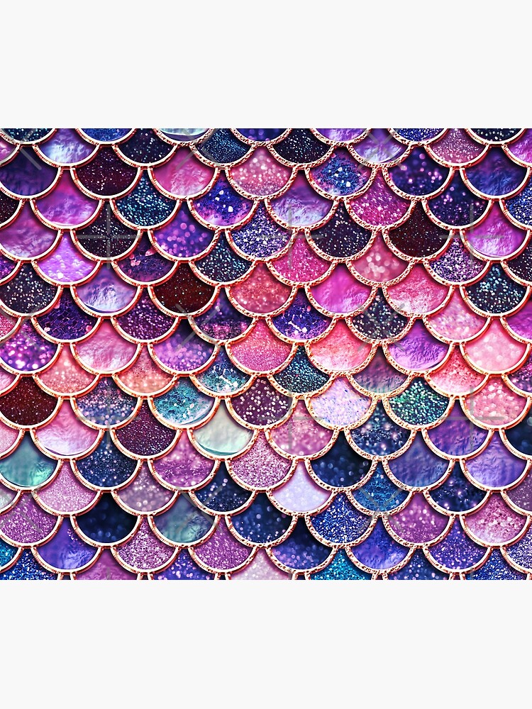 Pink Sparkle Faux Glitter Mermaid Scales by UtArt