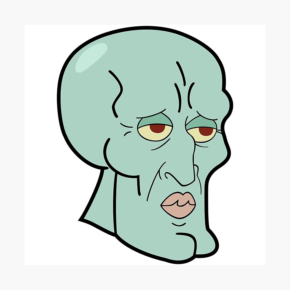 Handsome squidward Poster