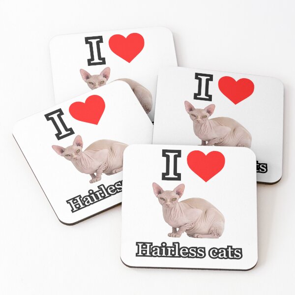 Item preview, I heart hairless cats cursed funny design designed and sold by Lorvra.