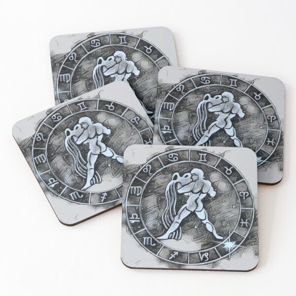 Item preview, Astrological Aquarius in silver grey designed and sold by CCdesigners.