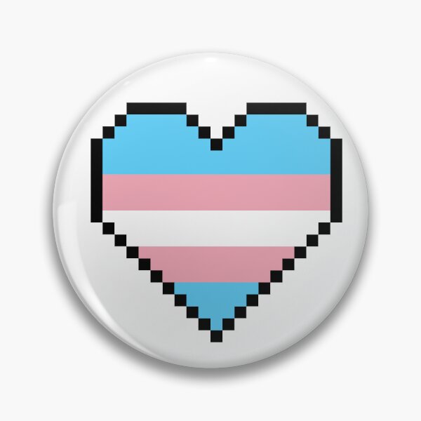 Item preview, Trans Heart Pride Pixel Art Design designed and sold by bugpixels.