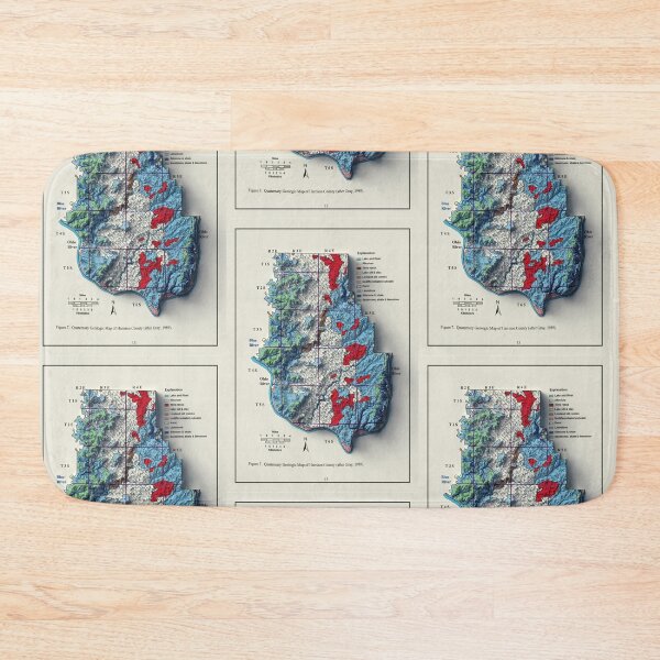 Item preview, Harrison Co., Indiana Shaded Relief Map 3D digitally-rendered designed and sold by ThinkAboutMaps.