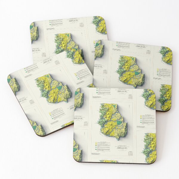 Item preview, Harrison Co., Indiana Shaded Relief Map 3D digitally-rendered designed and sold by ThinkAboutMaps.