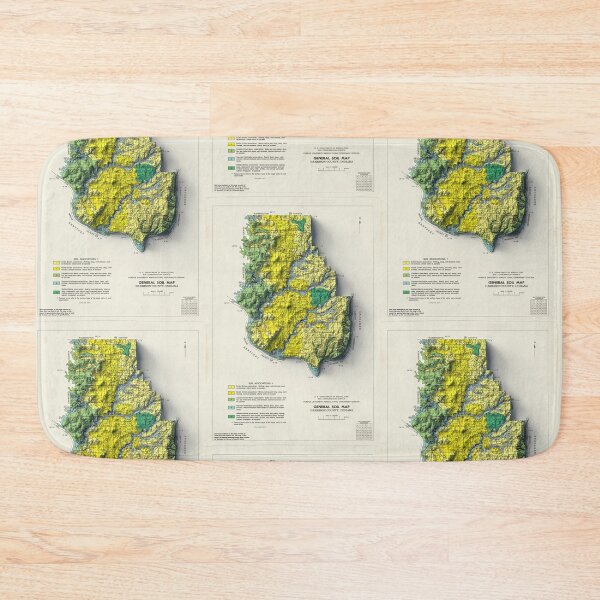 Item preview, Harrison Co., Indiana Shaded Relief Map 3D digitally-rendered designed and sold by ThinkAboutMaps.