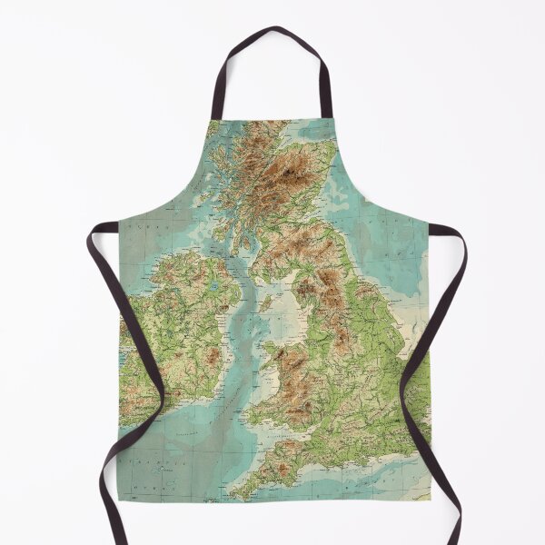 Item preview, Vintage British Isles Relief Map (1922) designed and sold by BravuraMedia.