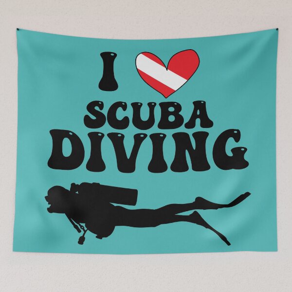 Item preview, I Heart Scuba: Dive Flag (Black) designed and sold by Zia Frazier.