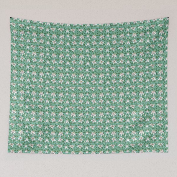 Item preview, Vintage green floral pattern  designed and sold by florallover444.