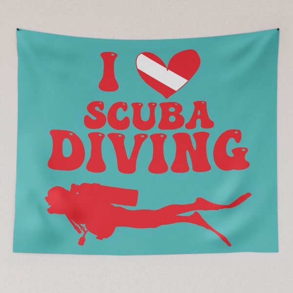 Item preview, I Heart Scuba: Dive Flag (Red) designed and sold by Zia Frazier.