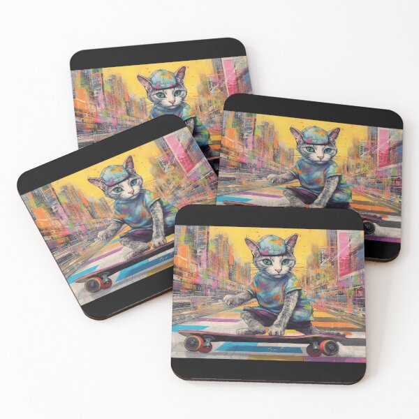 Item preview, Skateboarding Cat designed and sold by TheTrendsDesk.