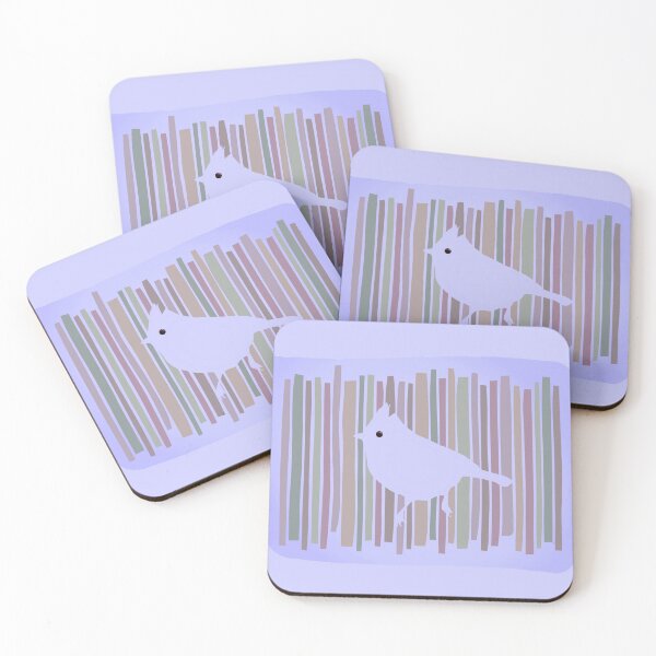 Item preview, Cute Bird Silhouette Periwinkle Background designed and sold by TrishAbyss.