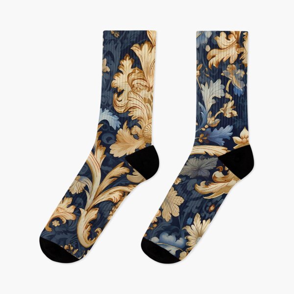 Item preview, Elegant Vintage Floral Beauty - Shades of blue and Gold designed and sold by SweetWhiskers.