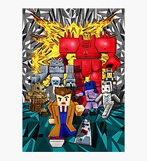 8bit 10th doctor pursued by all enemies Photographic Print