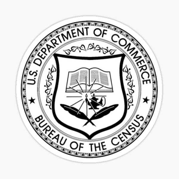 Item preview, Bureau of the Census - U.S. Department of Commerce designed and sold by Nostalgia Tees, Stickers, Art & More.