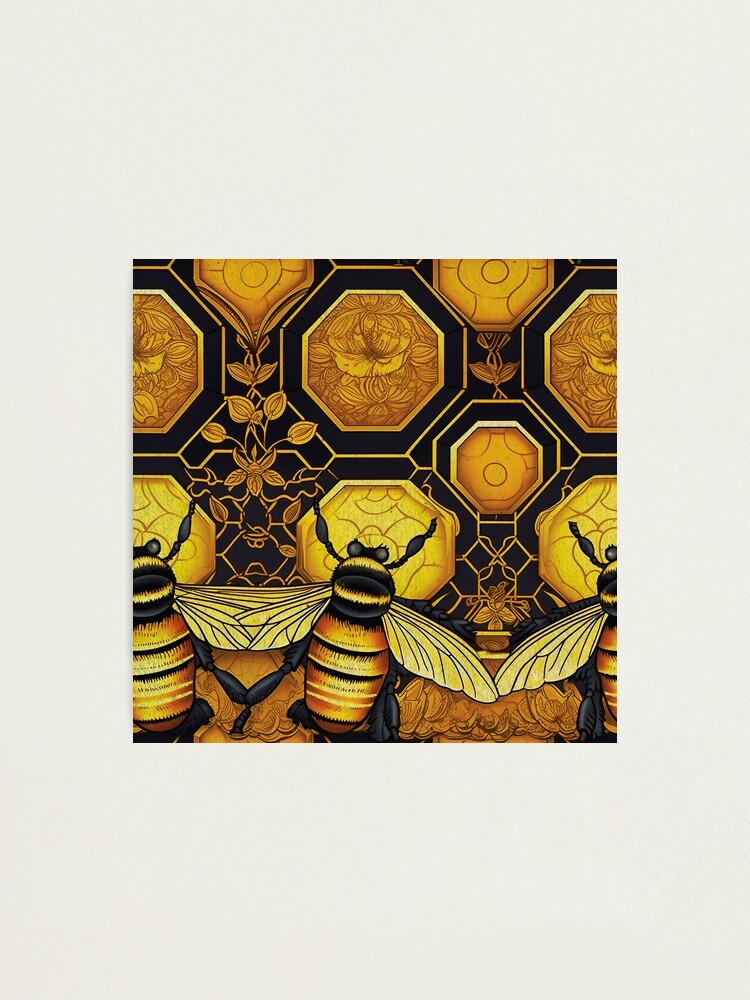 Wall Art / Bee Decor - Honeycomb Be Kind With Resin