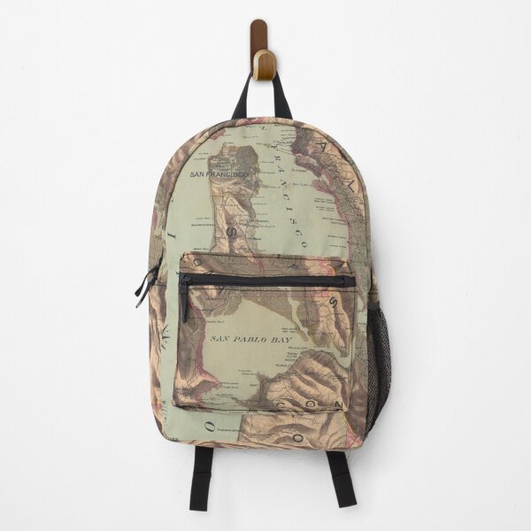 Item preview, Vintage San Francisco Bay Physical Relief Map (1909) designed and sold by BravuraMedia.