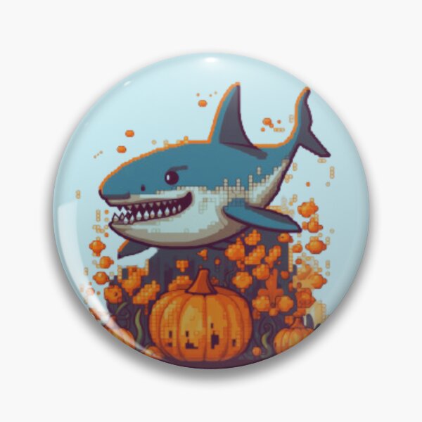 Item preview, Submerged Terror: Shark Reigns in Underwater Pumpkin Patch designed and sold by HalloweenMStore.
