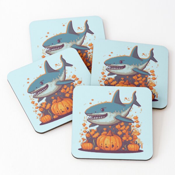 Item preview, Submerged Terror: Shark Reigns in Underwater Pumpkin Patch designed and sold by HalloweenMStore.