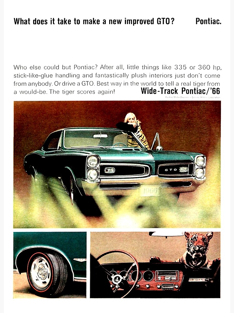 Disover 1966 Pontiac GTO Ad Art Premium Matte Vertical Poster