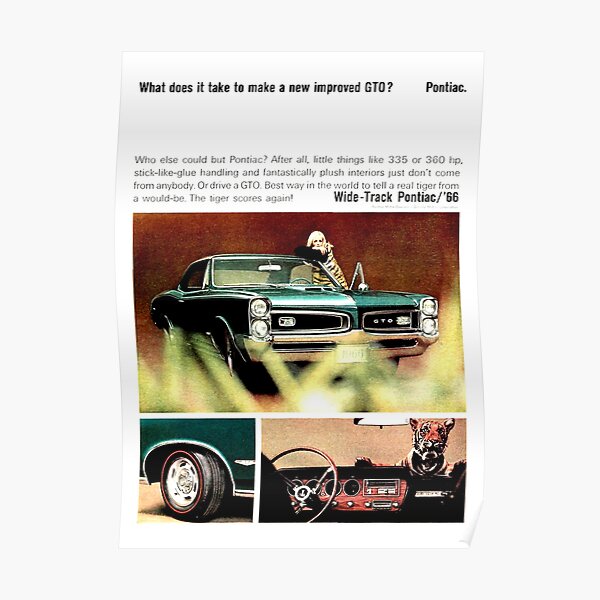 2006 PONTIAC GTO A3 POSTER AD SALES BROCHURE MINT ADVERT ADVERTISEMENT 