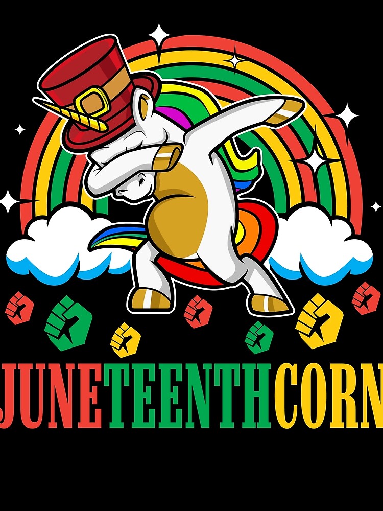Thumbnail 3 von 3, Tuch, Juneteenthcorn Unicorn Black History Juneteenth Unicorn Gear designt und verkauft von DynamicDesign.