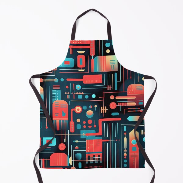 Item preview, Futuristic Techno Circuit Board - Red and Blue Circuitry Design designed and sold by SweetWhiskers.