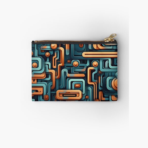 Item preview, Copper and Blue Winding Pipes - Modern and Stylish Design designed and sold by SweetWhiskers.